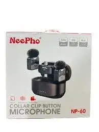 NP-60 Neepho Collar Clip Button Wireless Dual Mic Set with ...