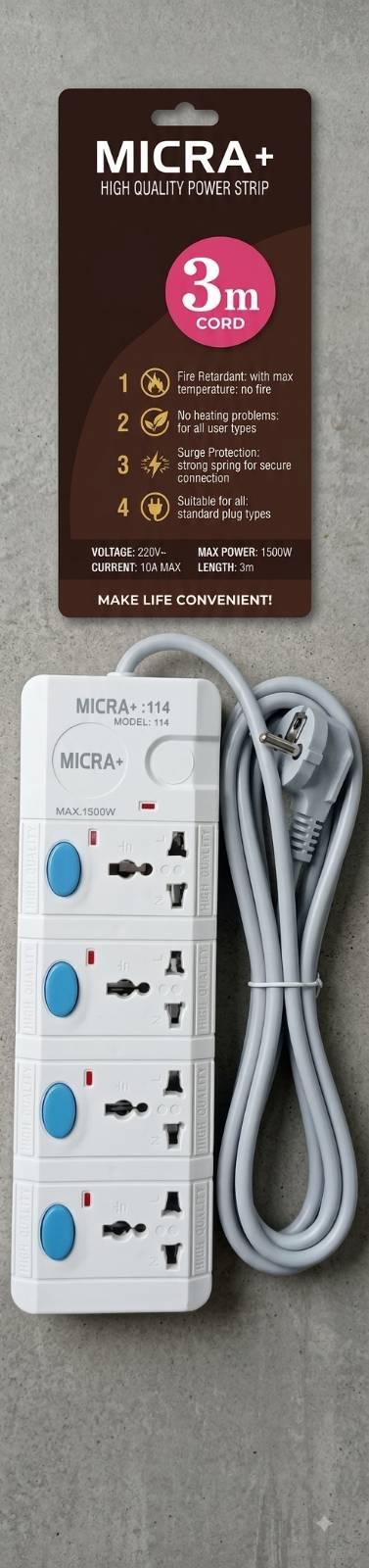 Micra 114+ 4port Multiplug 1500watt