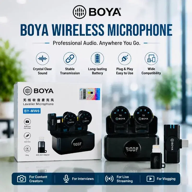 BOYA BY-MW6 Wireless Lavalier Microphone