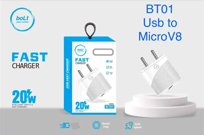 20Watt BT01USB To MICRO V8 Fast Charger 
