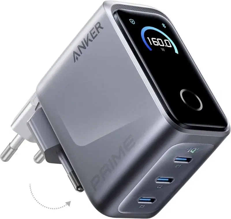 A2687141 Anker Prime Charger (160W, 3 Ports, Smart Display)