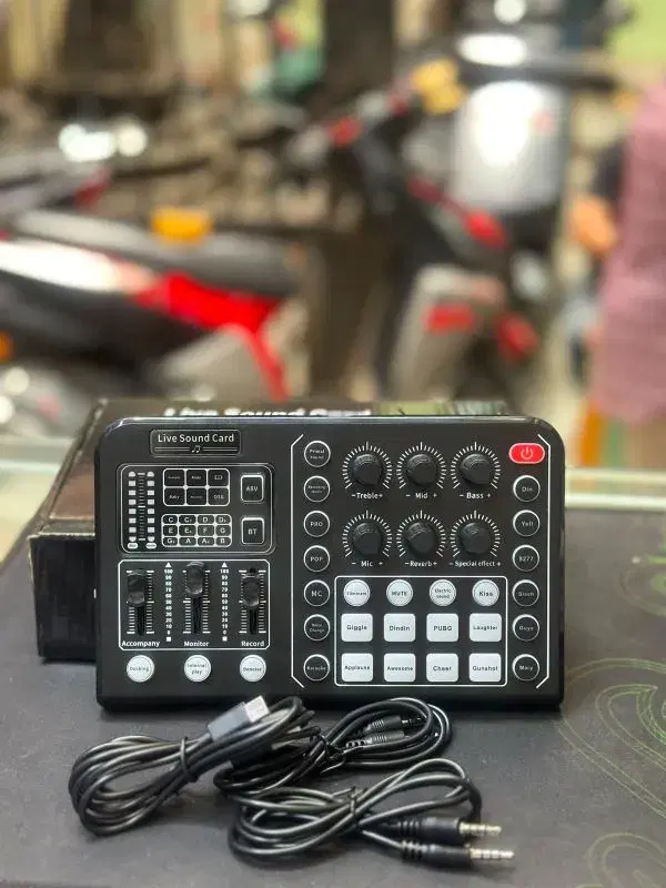Live Sound Card and Audio Interface with DJ Mixer Effects and Voice Changer,Prefect for Streaming/Podcasting/Gaming
