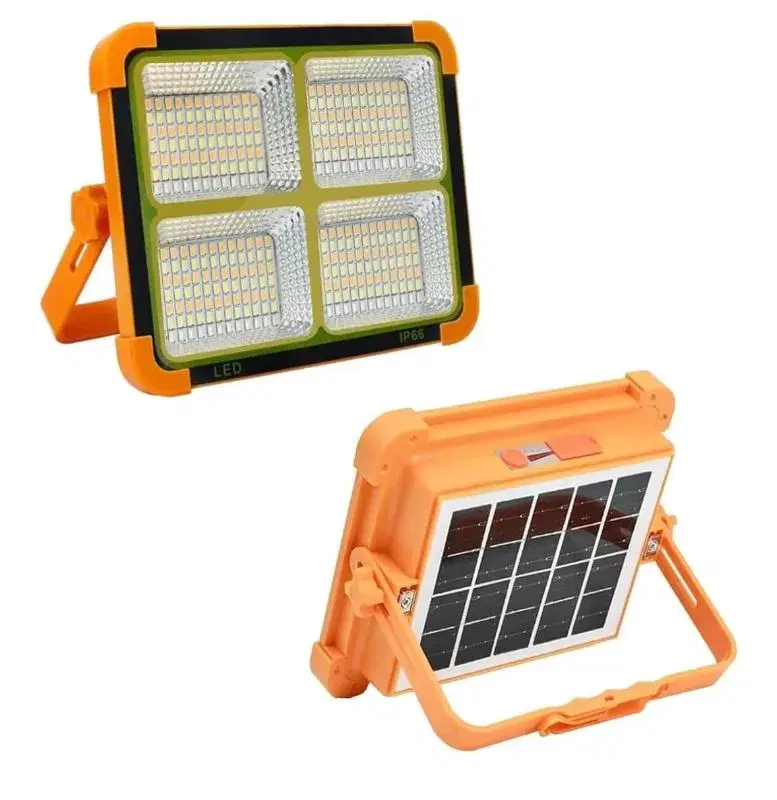 Solar LED Flood Light 100W Rechargeable Waterproof Outdoor Security Light with Solar Panel Garden, Parking, Farm & Home