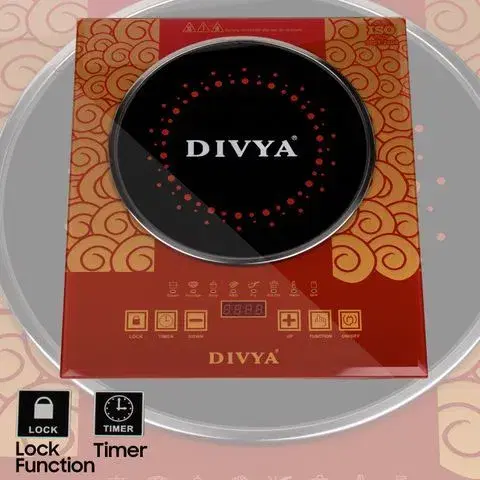DIVYA 2200 W Induction Cooktop Touch Panel 