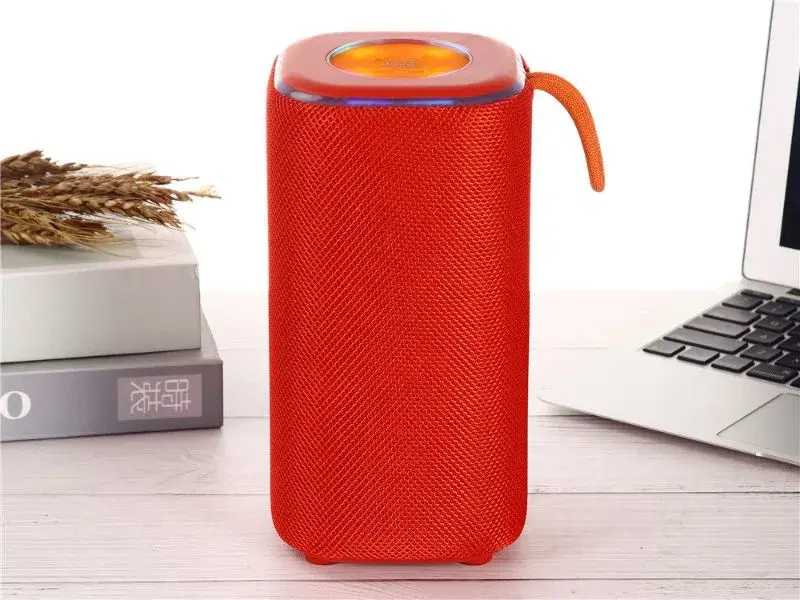 JZ-Z19 Wireless Portable Blue-tooth Fabric Speaker Fm Radio/TF/USB RGB Lights Active Stereo Bass Woofer for Outdoor & Indoor Use