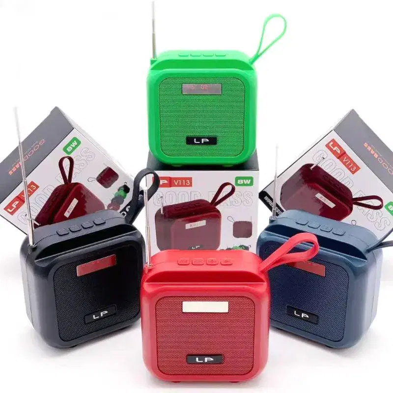 LP-V113 Portable Display Screen Wireless BT Mini Speaker FM Radio TF/USB Stereo Woofer Blue-tooth Mini Portable LP Speaker