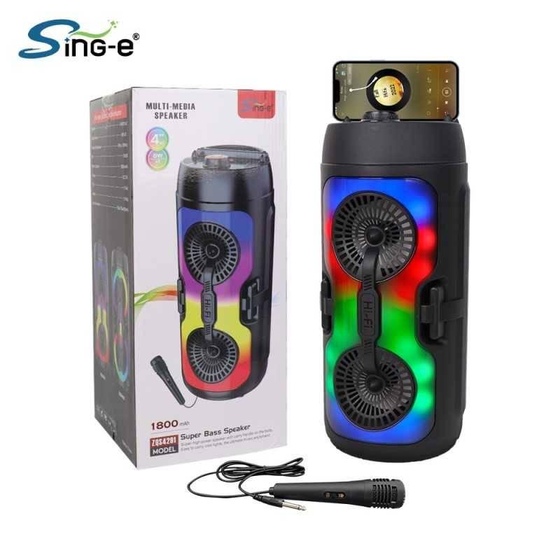 Sing-e ZQS 4291 4"×2 Double Wireless Speaker With Microphone
