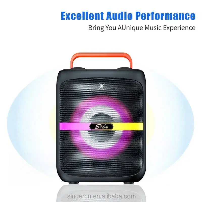 ZQS8183 Portable Party Speaker Wireless Bluetooth Audio for Home Use Charging Source for Outdoor Live Karaoke