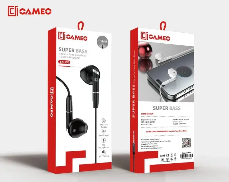 CAMEO EN250 / EN210 / EN200 / EN150 / EN160 SUPER BASS EARPHONE 