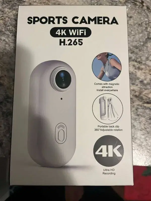 Sports Camera (4k WiFi H.265) / (H.264 (1080P)) Wearable Ultra HD recording