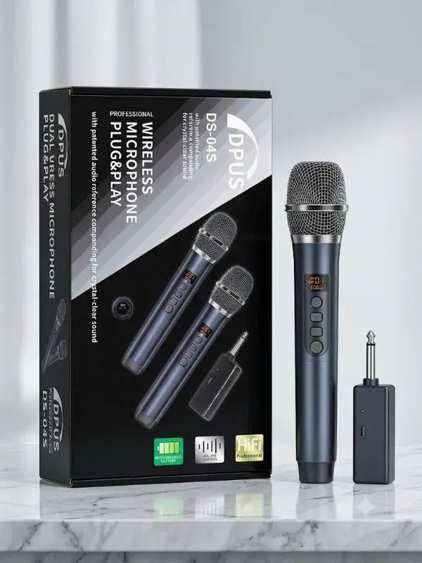 Wireless 2 Microphone Plug and Play DS-04S | MICELLPTY ...