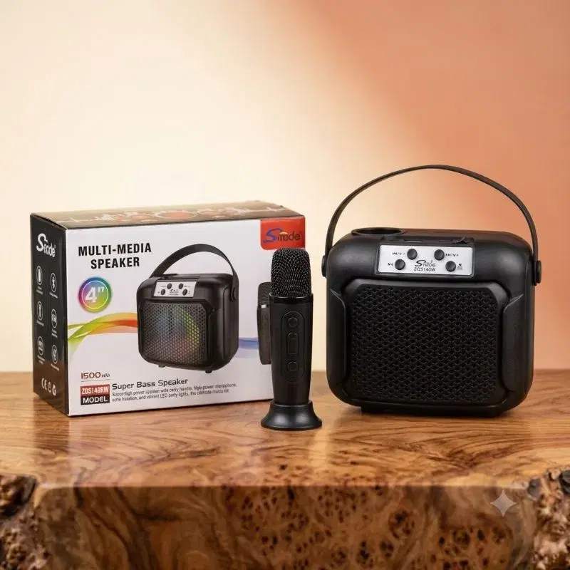 SinG-e ZQS1490W 1500mAh  , 4 Inch Portable Mini karaoke Speaker& Mic.