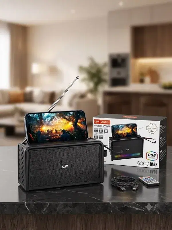 LP-V86 RGB Mini Portable Wireless Speaker ||8W.