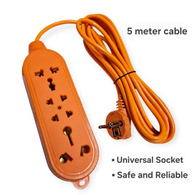 4 port multiplug 5m cable length : YELLOW  HEAVY