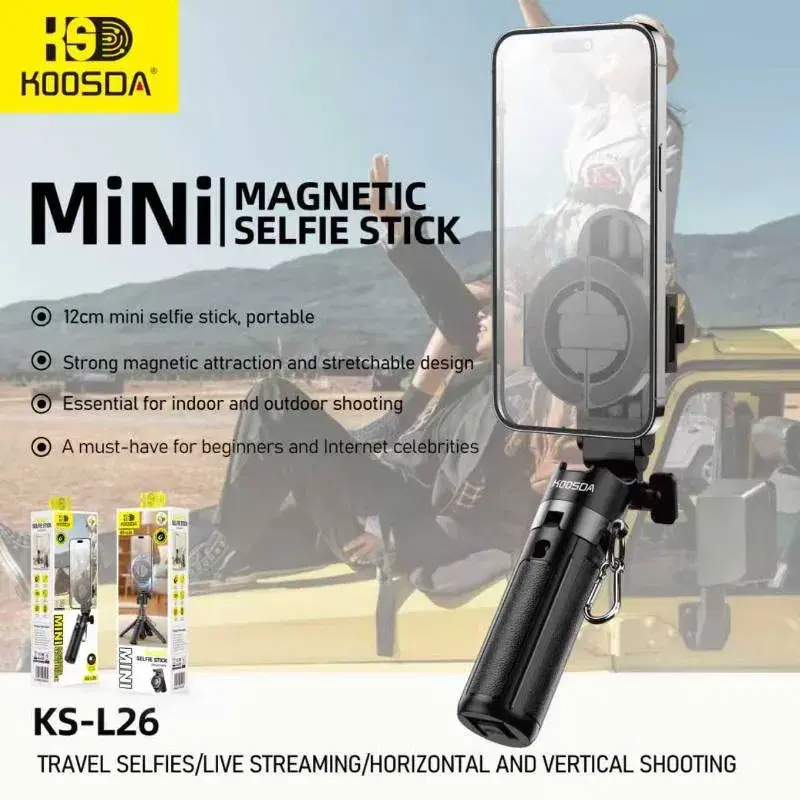 KS-L26 TRAVAL SELFIES / LIVE STREAMING / HPRIZONTAL AND VERTICAL SHOOTING SELFIE STICK 