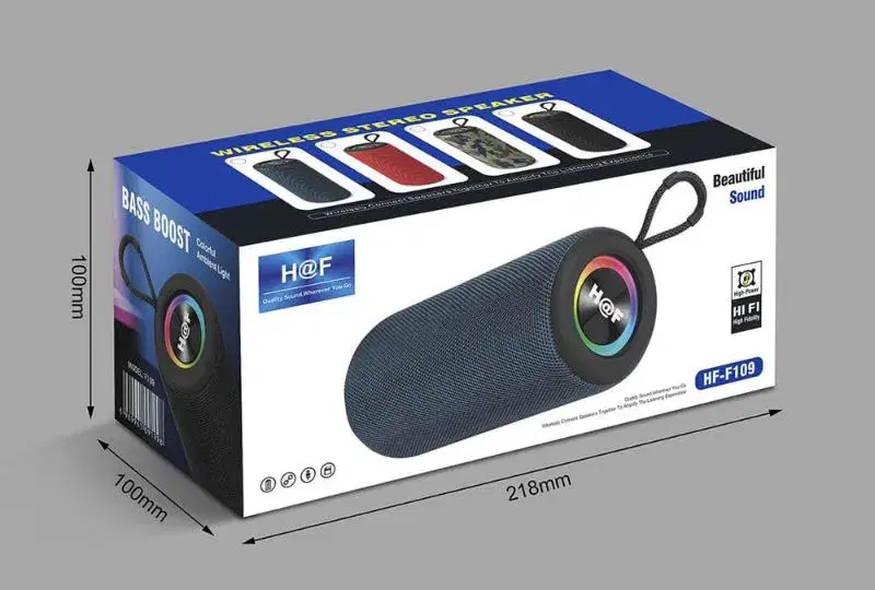HF-F109 BASS BOOST WIRELESS STEREO SPEAKER 