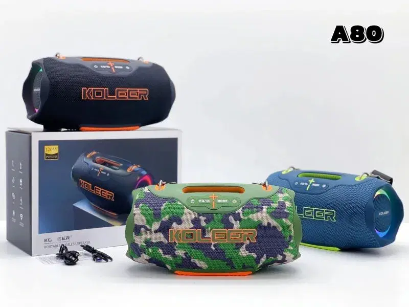 KOLEER A80 PORTABLE BLUETOOTH SPEAKER 