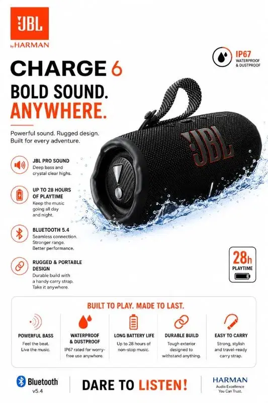 JBL IP67 BOLD/ POWERFULL SOUND 
