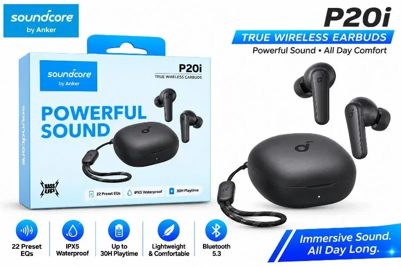 P2OI TRUE WIRELESS EARBUDS /POWERFULL SOUND /ALL DAY COMFORT 