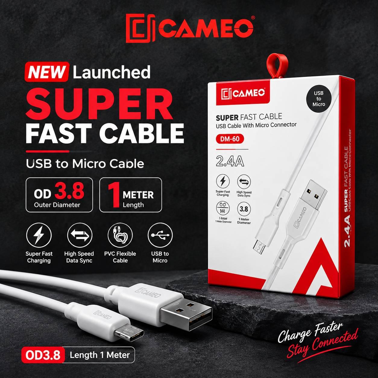 CAMEO  DM-60 USB to Micro Cable.
