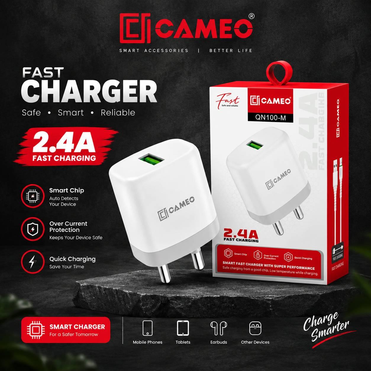 CAMEO | QN 100-M | Micro 2.4A + Micro Cable |