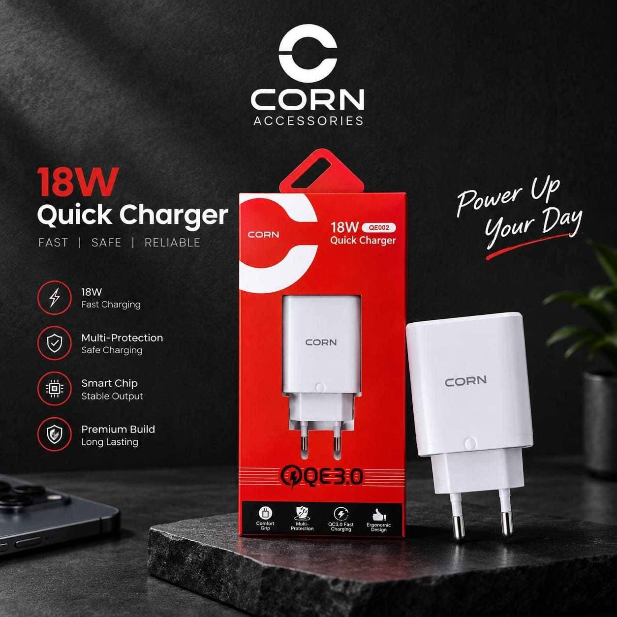 Corn QE002 18w QC 3.0 Charger