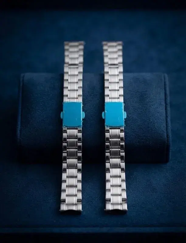 (12-24mm)  Stainless Steel Link Bracelet Watch Strap with Push-Button Clasp