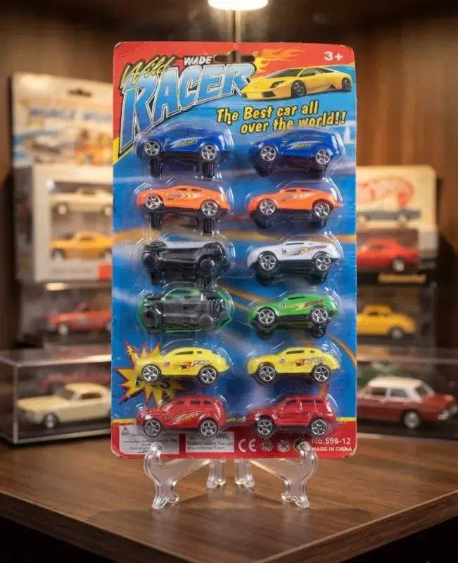 Wild Racer 12 Piece Die-Cast Mini Toy Car Set for Kids – Multicolored Alloy Model Racing Cars Play Set thumbnail 3
