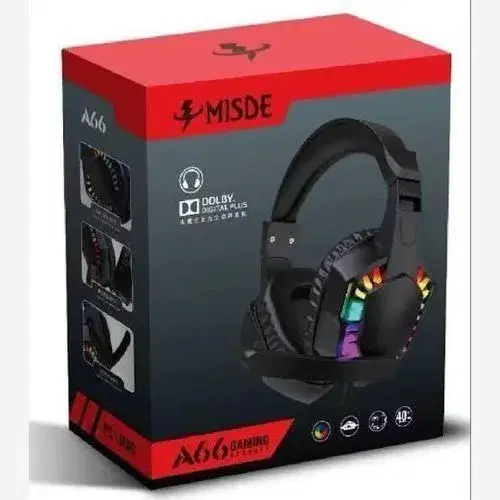 Gaming A66 RGB Light Up Over Head Headset | Multi-Color thumbnail 2