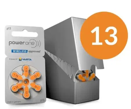 Power One P13 Hearing Aid Batteries 1.45V(6 Batteries set)कान नसुन्ने मानिस को मेसिन मा लगाउने Battery . Model no P13 thumbnail 4