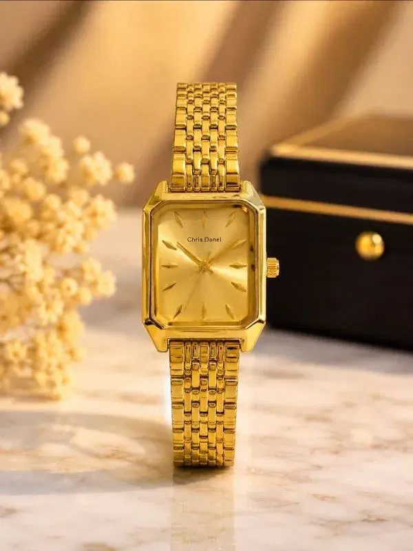 Chris Danel Luxury Gold Stainless Steel Bracelet Watch for Women  thumbnail 3