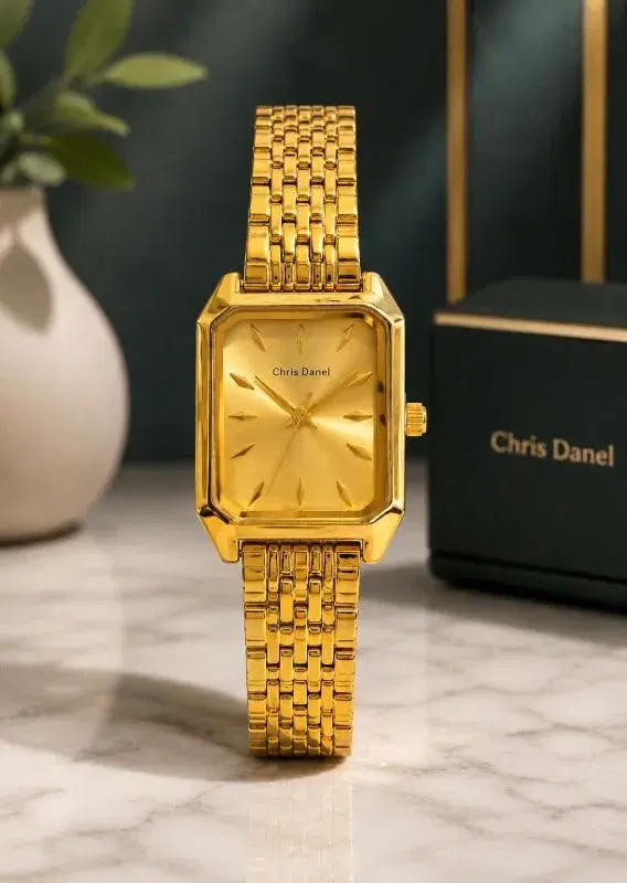 Chris Danel Luxury Gold Stainless Steel Bracelet Watch for Women  thumbnail 2