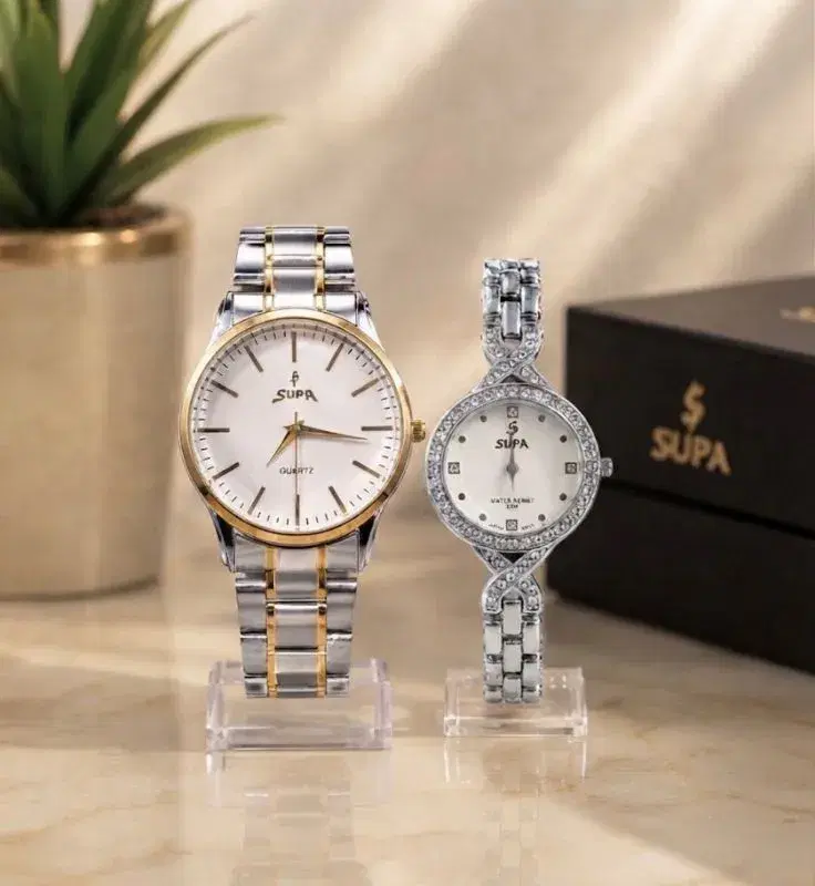 Supa Ladies & Gents Watch Combo set - Perfect For Gifing On Wedding,Anniverssary, Birthday  thumbnail 3