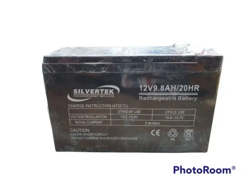 SILVERTEK 12V 9.8Ah Rechargeable Battery | SMF Sealed Lead Acid Battery for UPS, Inverter & Backup Power, 12 volt battery thumbnail 3