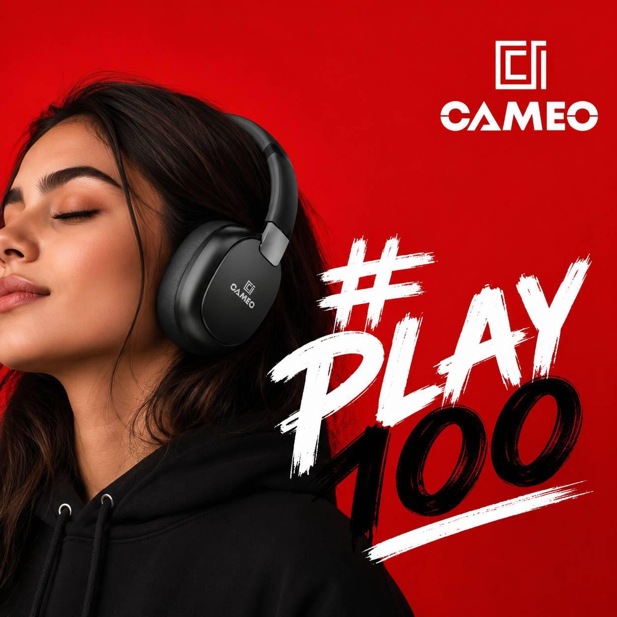 Cameo Play100 | Time 10HRs, Stand Time 120 HRs, Battery Capacity 300mAh, Charging mode Type-C, Transmission range 10m, 
Mode for PC, Foldable Design, Wireless, Bluetooth V5.4, 90 Degree Rotate, PNRS Systems thumbnail 6