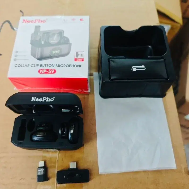 NEEPHO NP-59 Wireless Microphone with Magnetic Clip ..