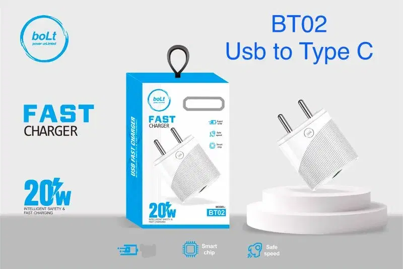 20Watt BT02 USB To Type-C Fast Charger Super Premium Quality ...