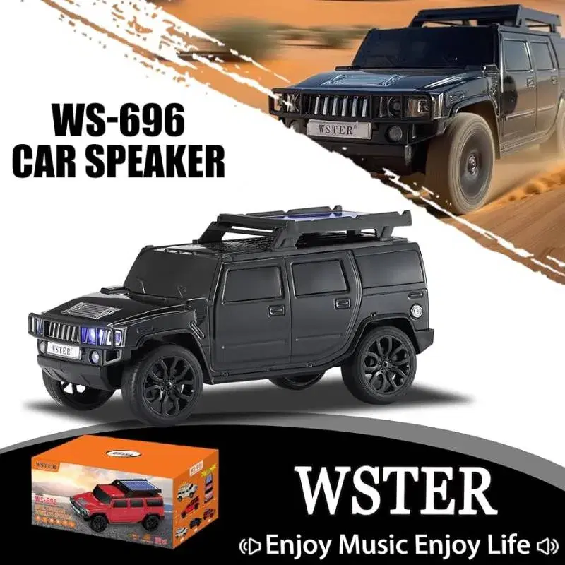 : WSTER WS-696 Solar Off-Road SUV Bluetooth Speaker (Black)