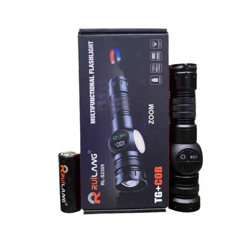 RUILANG RL-S2305 USB Rechargeable LED Flashlight Alloy Torch