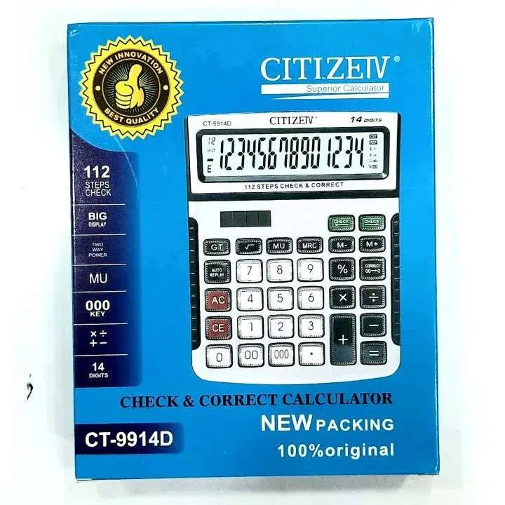 Calculator CT-9914D - 14 Digits With Check & Correct