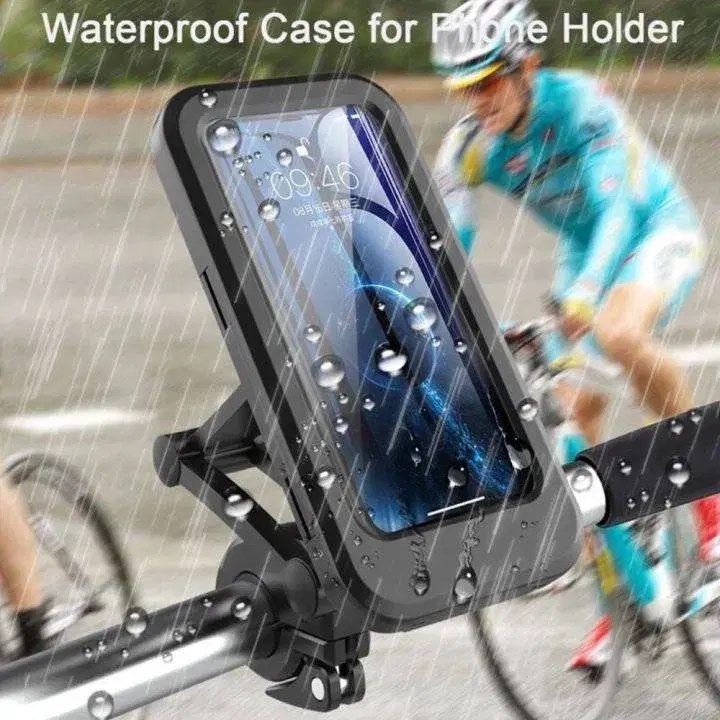 Waterproof Handlebar Mobile Phone Mount Holder 360 Rotation Bike Bicycles Holder for Any Smartphone GPS