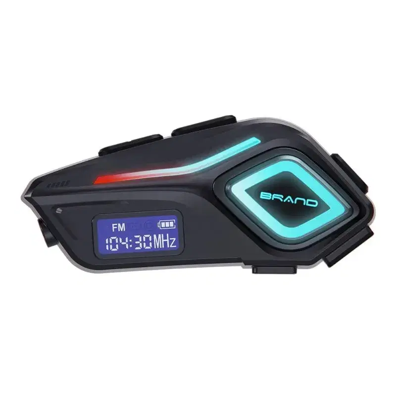 K08 Motorcycle Bluetooth Headphones Wireless Helmet Headset with FM Radio,