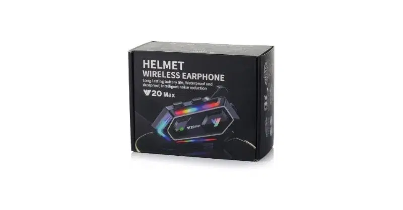 Helmet Bluetooth Wireless Earphone V20 with RGB Light