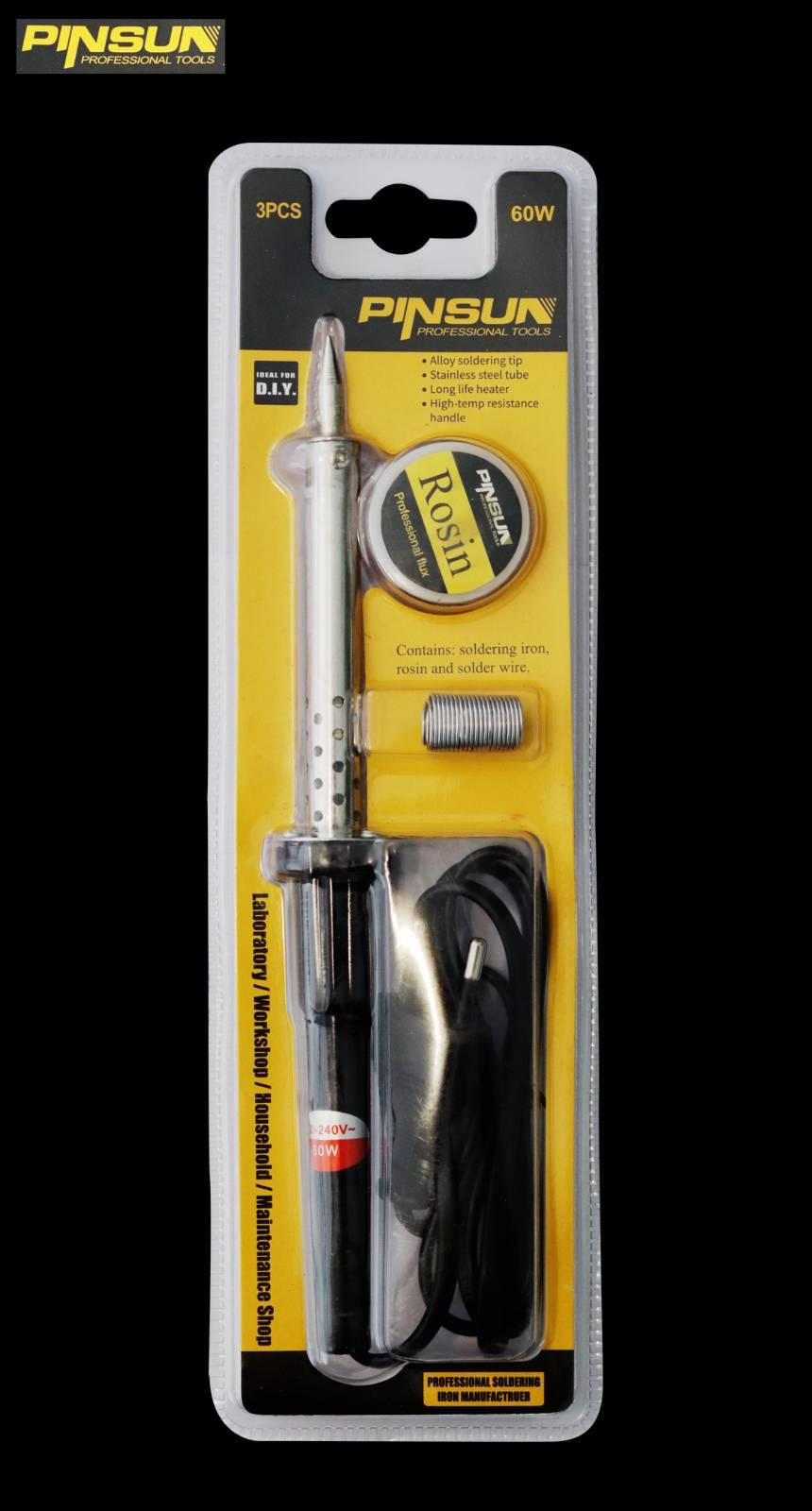 PINSUN Soldering Iron 60watt (Combo Iron, Wire And Rosin)