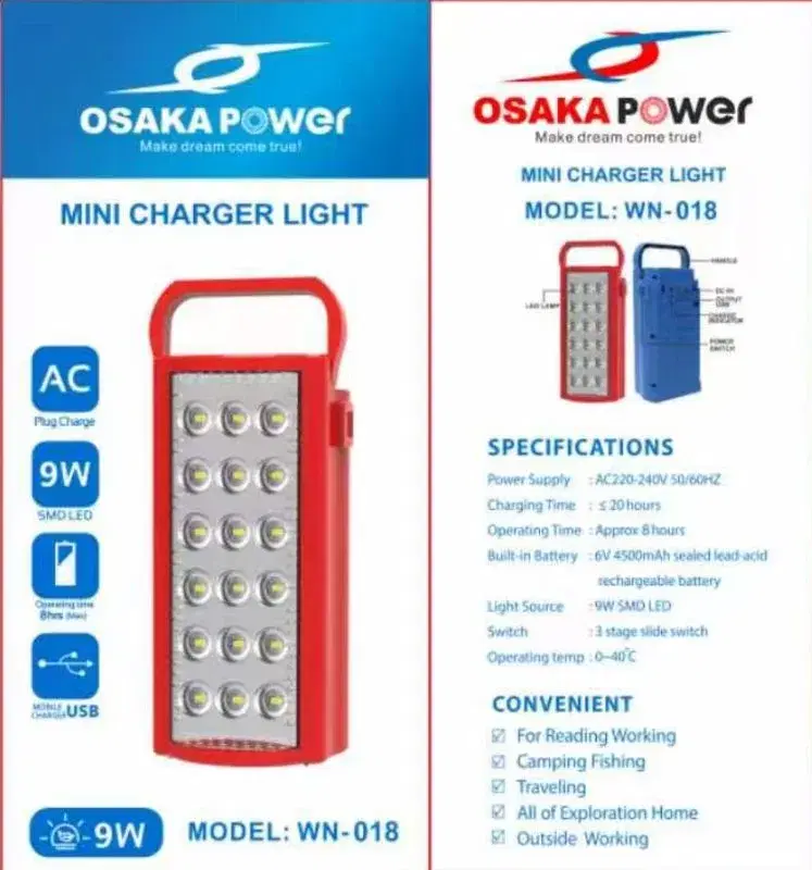 Osaka Led Rechargeable Mini Light M-WN-018