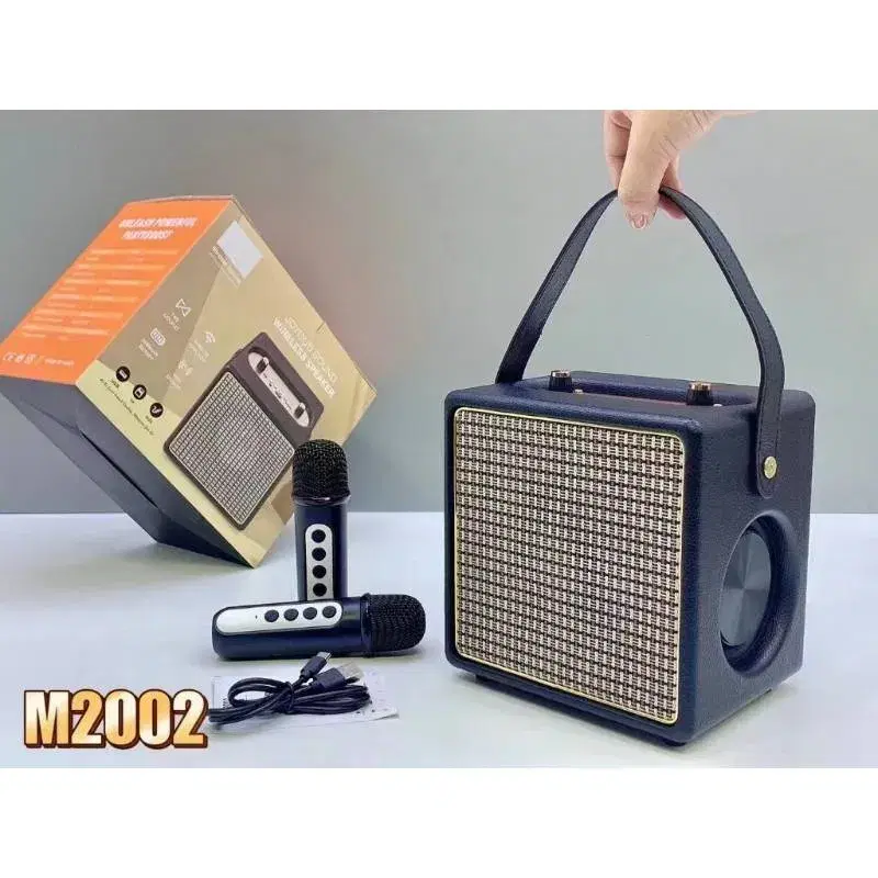M2002 Super Bass High Quality Loud Big Speakers Outdoor Dj Party Portable Karaoke Speaker With 2 Wireless Mic