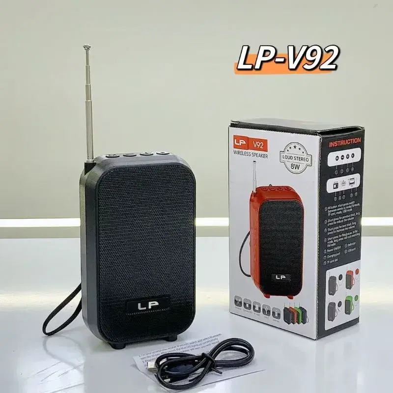 LP-V92 Portable Wireless Bluetooth Speaker 2025 New Model Outdoor Mini Speaker