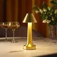 Gold Coloured Side Lamp – Elegant Table Lamp with Warm Glow, Perfect for Bedside, Living Room or Entryway, Modern Home Decor Accent