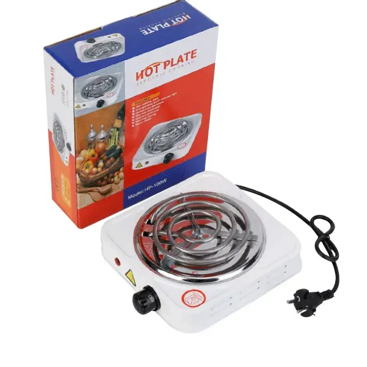 1000W Single Burner Electric Hot Plate Stove,Stainless Steel, Auto Off Feature
