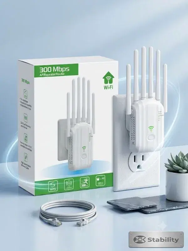 300 Mbps WiFi AP/Repeater/Router.